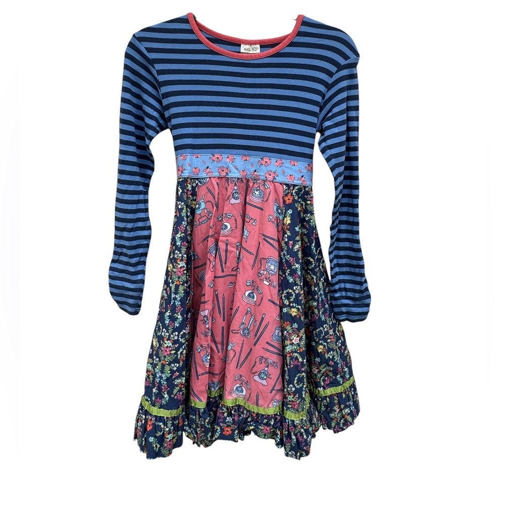 Matilda Jane Striped and Floral Kids Dress size 12 - Picture 5 of 5